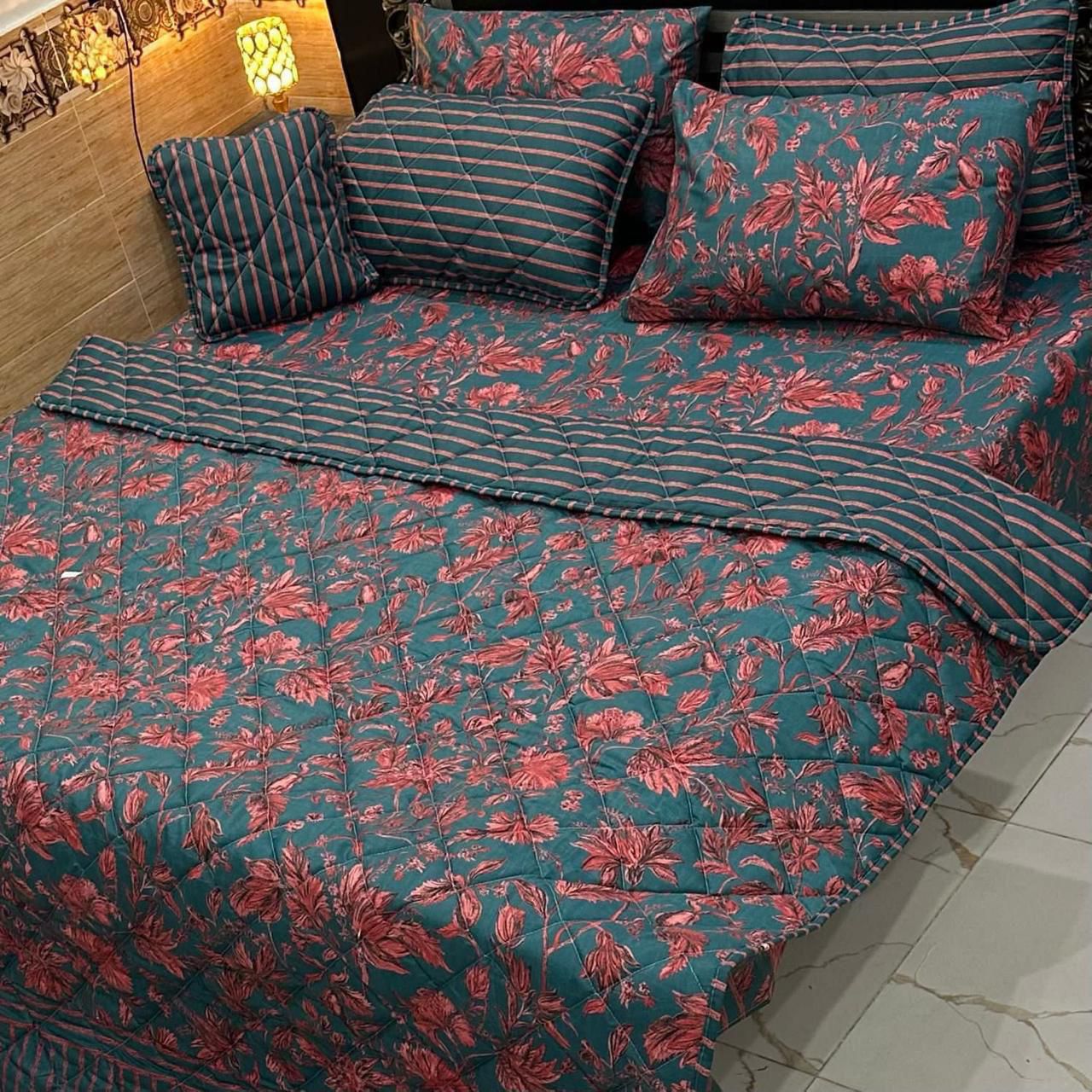 7 peice comforter set D607