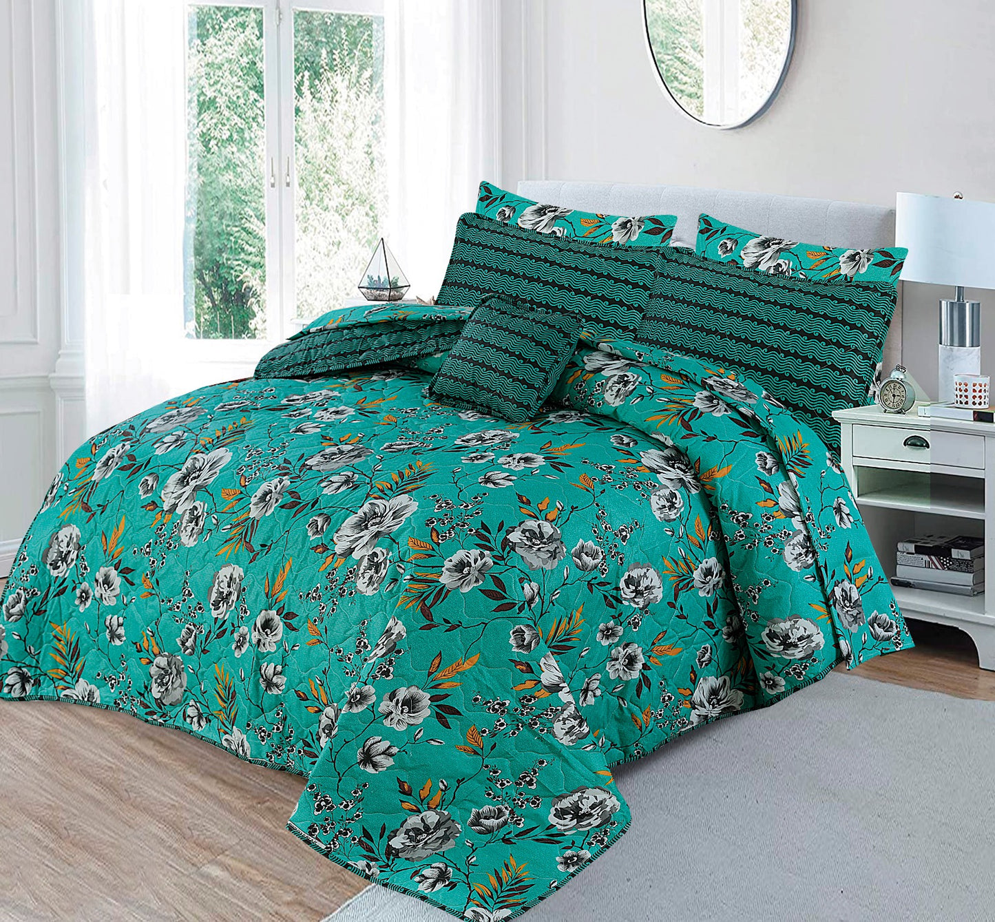 7 peice comforter set D605